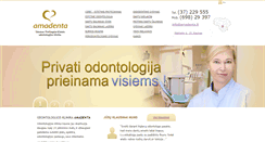 Desktop Screenshot of amadenta.lt